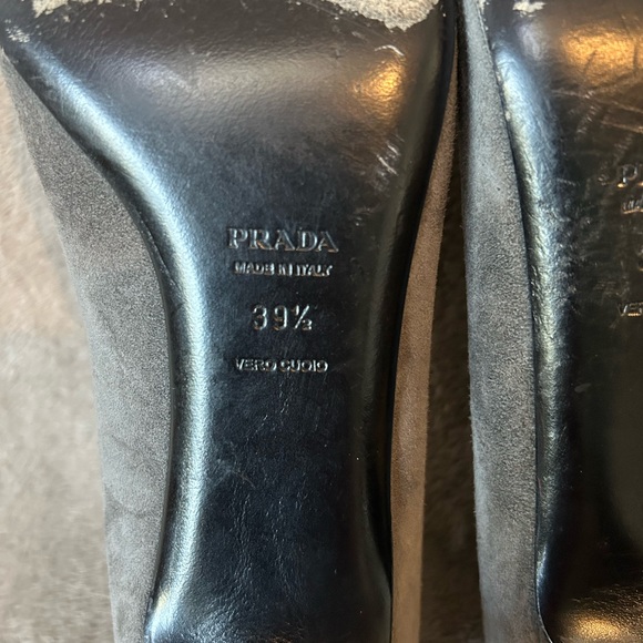 Grey/Black Prada 39.5 Heels - Picture 11 of 12